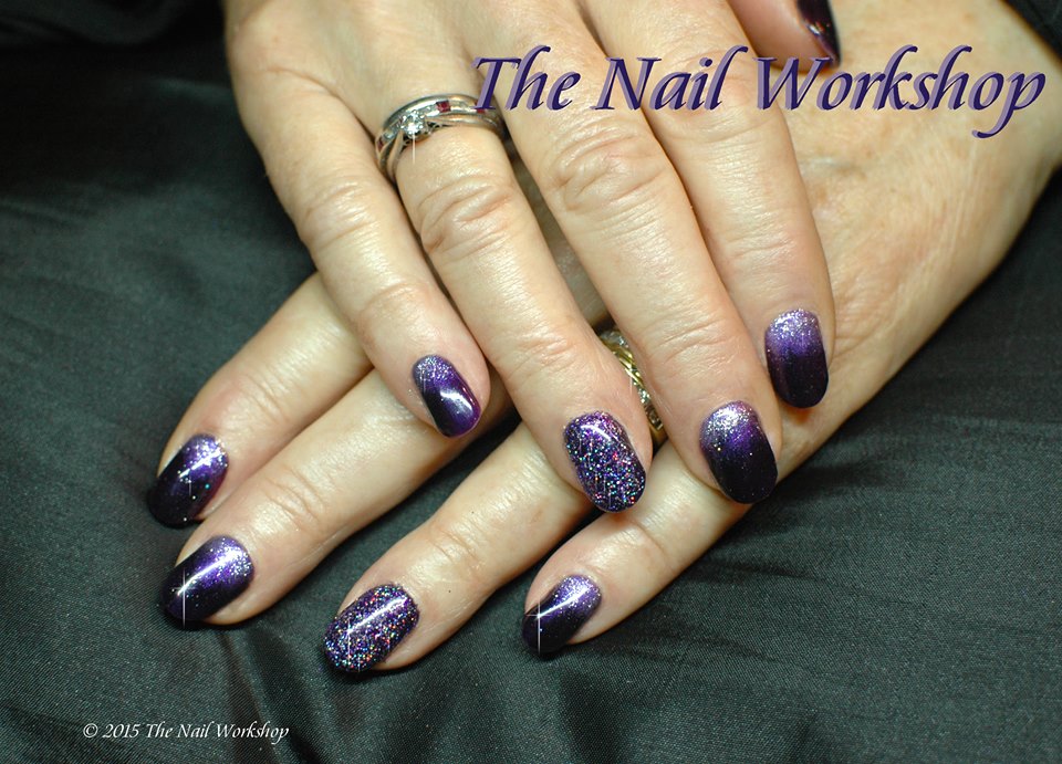 Gelish Cocktail with CND pigments and glitter